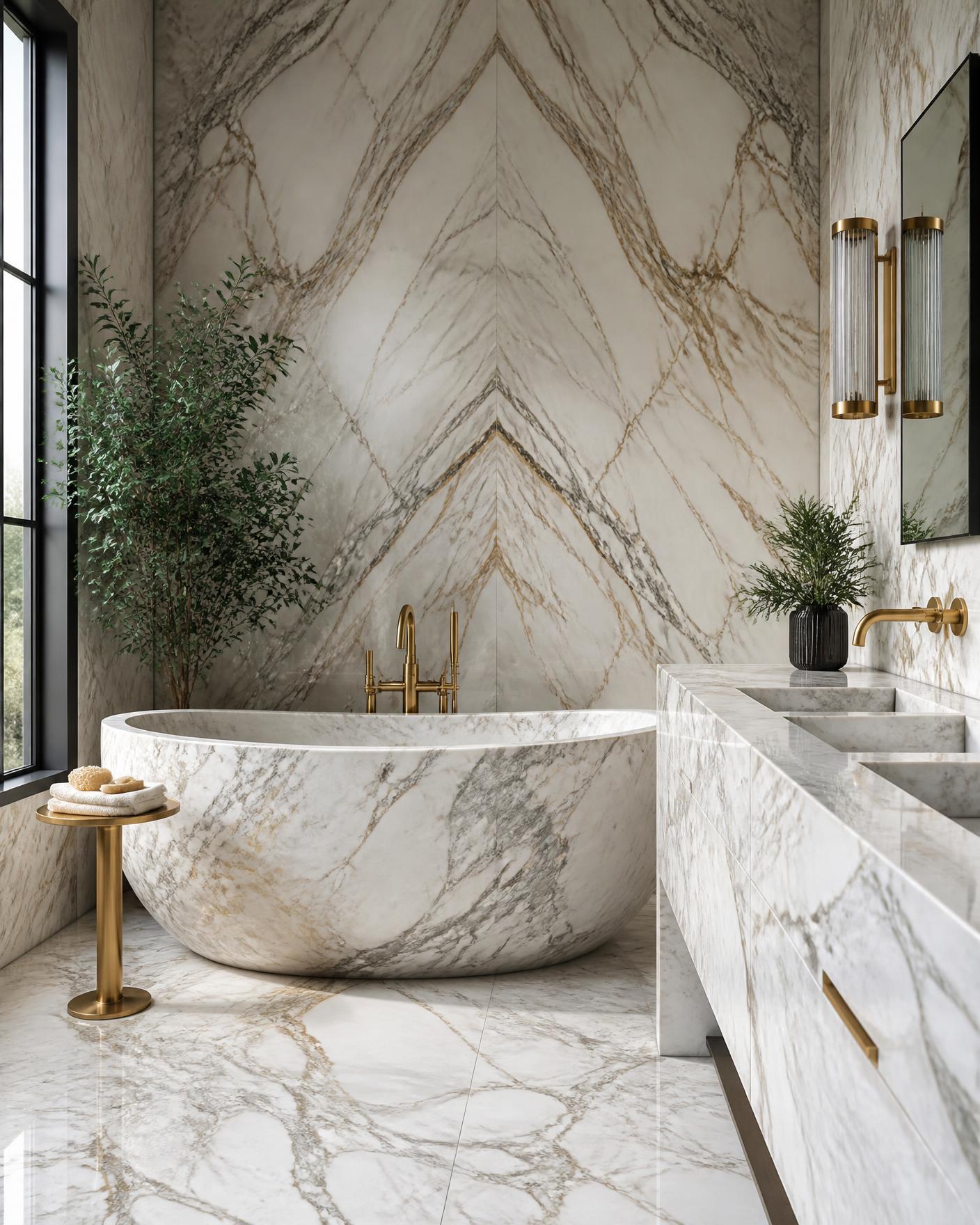 Calacatta Gold Principal Bathroom in Calacatta Gold